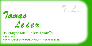 tamas leier business card